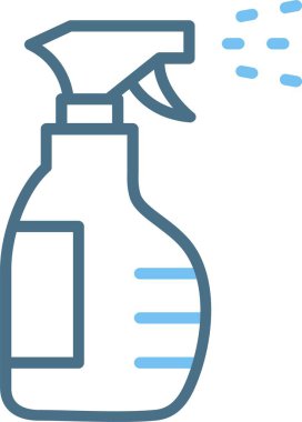 Sprey Şişe Satırı İki Renk Simgesi