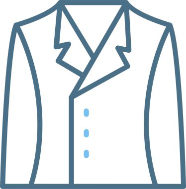 Takım Elbise Çizgisi İki Renk Simgesi