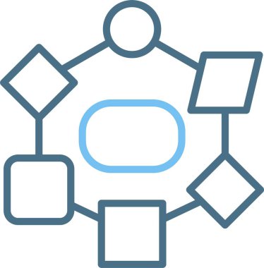 Blokzincir Satır İki Renk Simgesi