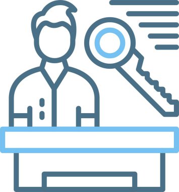 Anahtar Kişisi Satırı İki Renk Simgesi