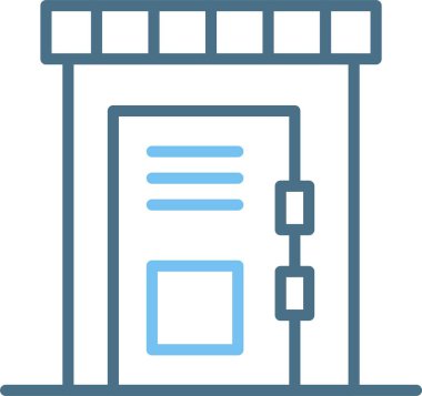 Taşınabilir Banyo Hattı İki Renk Simgesi