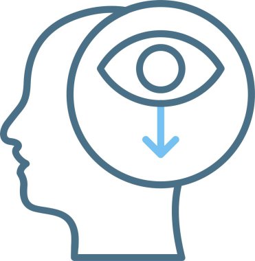 Kişisel Farkındalık Satırı İki Renk Simgesi