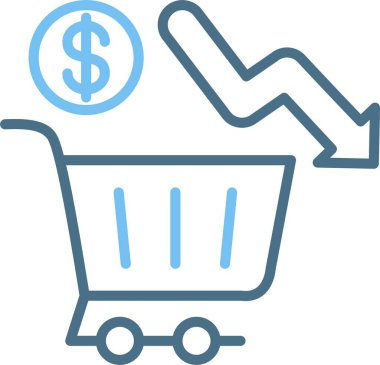 Alışveriş Hattı İki Renk Simgesi