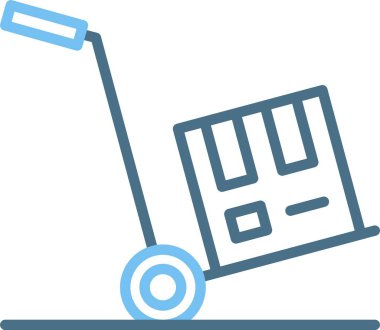 Trolley Çizgisi İki Renk Simgesi