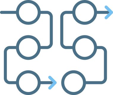 Çizgi Çizgisi İki Renk Simgesi