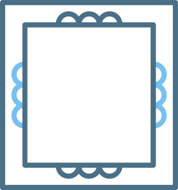 Çerçeve Çizgisi İki Renk Simgesi