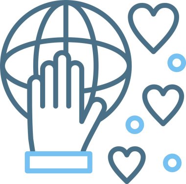 İnsani Yardım Hattı İki Renk Simgesi