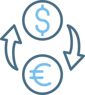 Para Takas Satırı İki Renk Simgesi