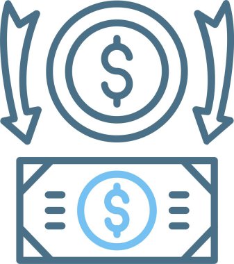 Para Kaybı Satırı İki Renk Simgesi