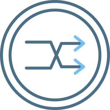 Rastgele Satır İki Renk Simgesi