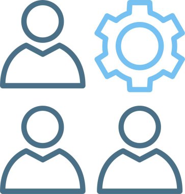 İşgücü Satırı İki Renk Simgesi