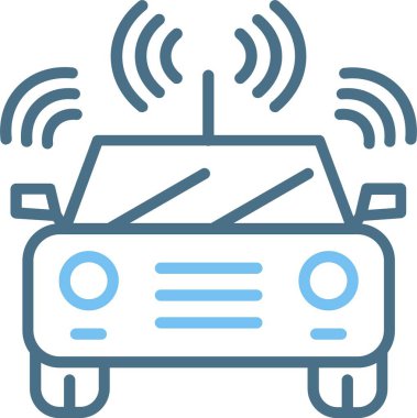 Otomatik Otomobil Hattı İki Renk Simgesi