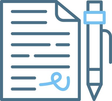 Sözleşme Satırı İki Renk Simgesi