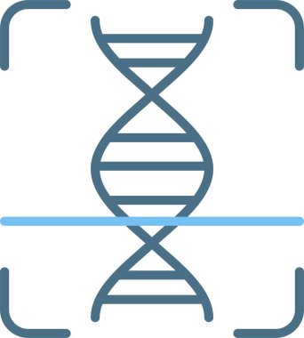 DNA Çizgisi İki Renk Simgesi