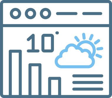 Tahmin Analiz Satırı İki Renk Simgesi