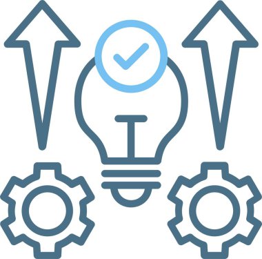 Bilgi Geliştirme Satırı İki Renk Simgesi