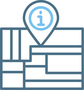 Harita Satırı İki Renk Simgesi