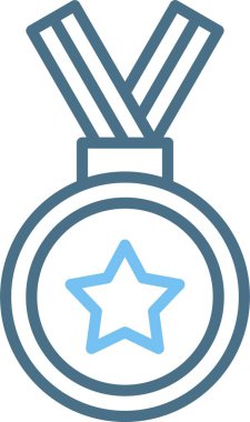 Madalya Satırı İki Renk Simgesi