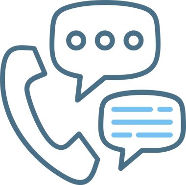 Telefon Hattı İki Renk Simgesi