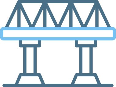 Köprü Çizgisi İki Renk Simgesi