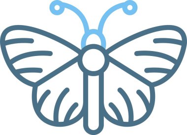 Kelebek Çizgisi İki Renk Simgesi