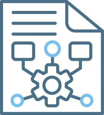 Belge Satırı İki Renk Simgesi