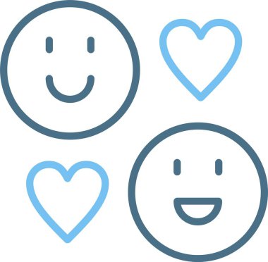 Mutluluk Satırı İki Renk Simgesi