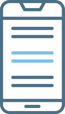 Cep Telefonu Hattı İki Renk Simgesi