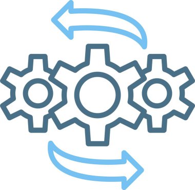 İşlem Satır İki Renk Simgesi