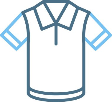 Polo Gömlek Çizgisi İki Renk Simgesi