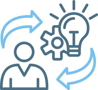 Yaratıcı Satır İki Renk Simgesi