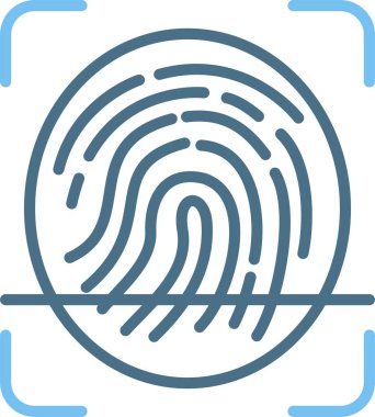 Parmak izi Algılayıcı Satırı İki Renk Simgesi