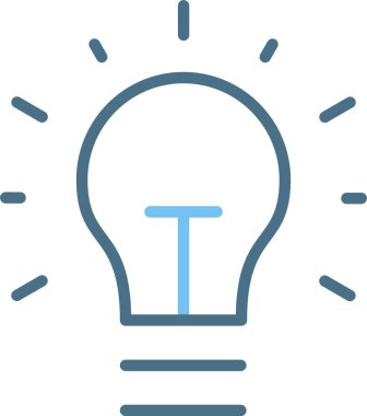 Ampul Çizgisi İki Renk Simgesi