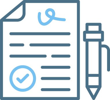 Onay Satırı İki Renk Simgesi