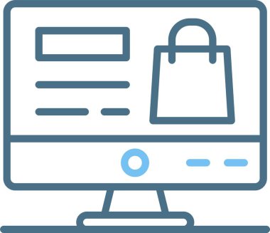 Ticaret Satırı İki Renk Simgesi