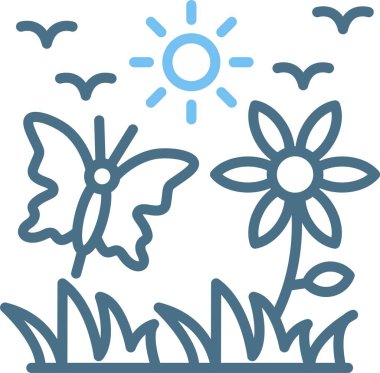 Yaz Satırı İki Renk Simgesi