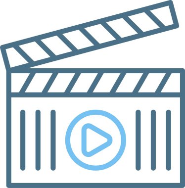 Alkış Çizgisi İki Renk Simgesi