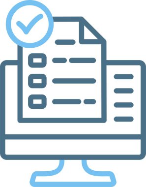 Bilgisayar Satırı İki Renk Simgesi