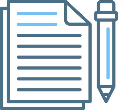 Belge Satırı İki Renk Simgesi