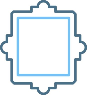 Çerçeve Çizgisi İki Renk Simgesi