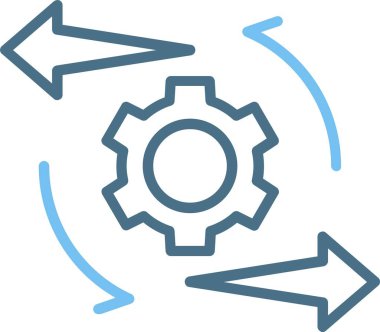 Hareket Çizgisi İki Renk Simgesi