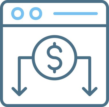 Svg Satır İki Renk Simgesi