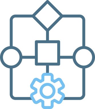 Yapı Çizgisi İki Renk Simgesi