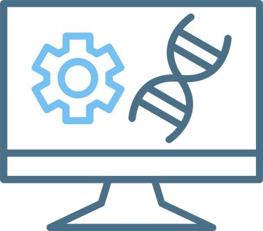 Teknoloji Satırı İki Renk Simgesi