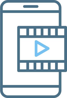 Video Satırı İki Renk Simgesi