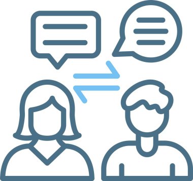 İletişim Satırı İki Renk Simgesi