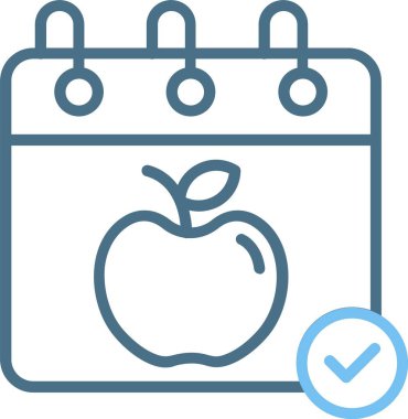 Diyet Satırı İki Renk Simgesi