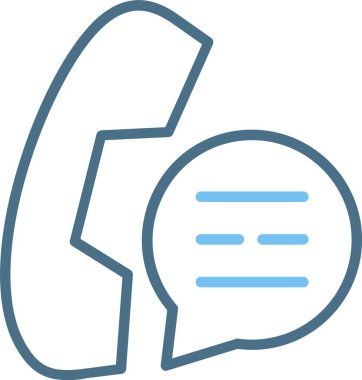 Telefon Hattı İki Renk Simgesi