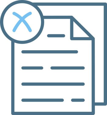 Reddedilmiş Satır İki Renk Simgesi