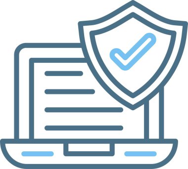 Güvenlik Çizgisi İki Renk Simgesi